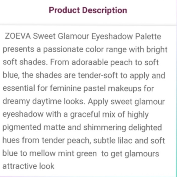 Zoeva Sweet Glamour Eye shadow Palette - Picture 4 of 12